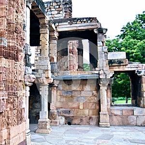 Inside the Delhi Sultanate ruler tomb, part of the Qutub Minar complex in the Mehrauli area of New Delhi, India. A listed UNESCO W