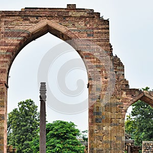 Inside the Delhi Sultanate ruler tomb, part of the Qutub Minar complex in the Mehrauli area of New Delhi, India. A listed UNESCO W