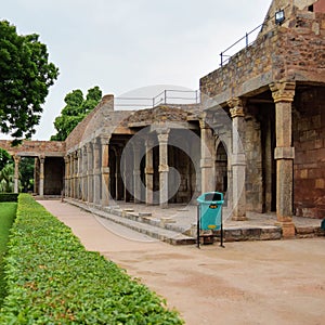 Inside the Delhi Sultanate ruler tomb, part of the Qutub Minar complex in the Mehrauli area of New Delhi, India. A listed UNESCO W