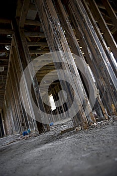 Inside destructed house