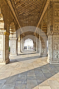 Inside the Diwan-i-Khas in the Red Fort