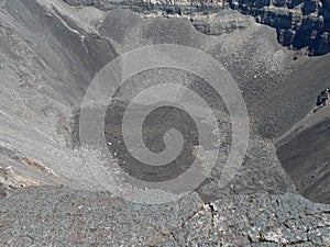 Inside the Dolomieu crater of Piton de la Fournaise active volcano, Reunion island