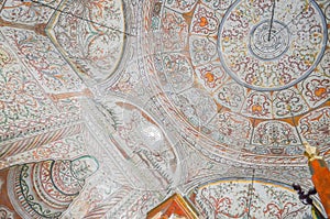 The inside dome of Ethem Bey mosque, Tinara, Albania.