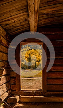 Inside Doorway of Ashcroft Ghost Town Cabin in Colorado