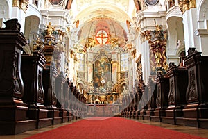 Inside Durnstein Abbey (Stift Durnstein), Austria