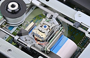 Inside DVD disk drive