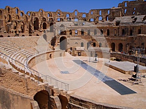 Inside El Jem Amphitheatre Tunisia