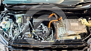 Inside the electric car engine is a new technology