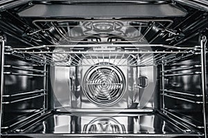 Inside of electric stove oven