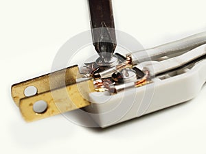 Inside electrical plug