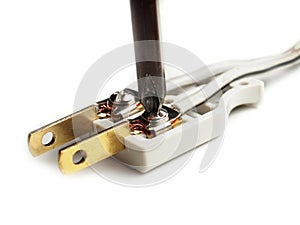 Inside electrical plug