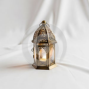 Inside emits a soft warm glow casting delicate shadows from the