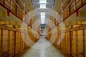 Inside Empty Alcatraz Cell Block