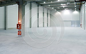 Inside empy warehouse
