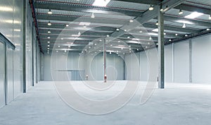 Inside empy warehouse