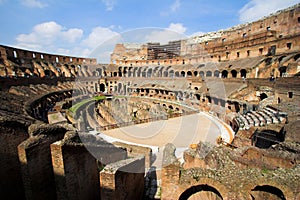 Inside of famous Colosseum