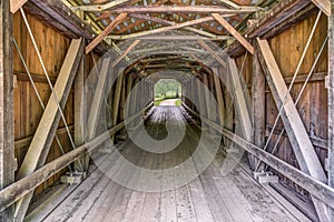 Inside Foraker Covered Bridge