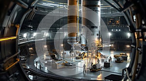 Inside a Futuristic Rocket Assembly Facility