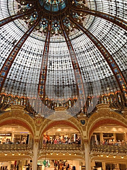 Inside galeries lafayette in Paris, France
