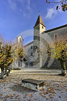 Inside garden of Gruyeres Castle