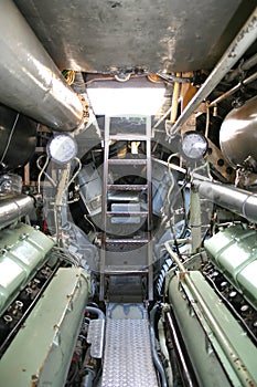 Inside German submarine