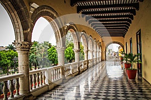 Inside the Government`s Palace of Yucatan, Merida, Yucatan, Mexico