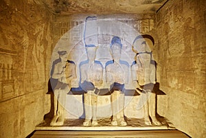 Inside the Great Temple of Ramesses II at Abu Simbel