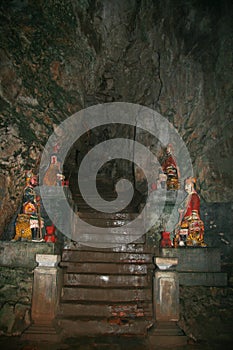 Inside a grotto on Marble Mountain