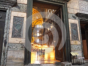 Inside the Hagia Sofia (Aya Sofya)