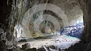 Inside Hang En cave, the world 3rd largest cave