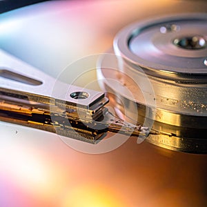 Inside a Hard Drive - Macro View of Data Storage