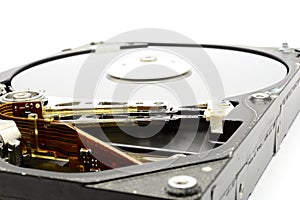 Inside harddisk magnetic open cover harddisk