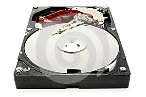 Inside harddisk magnetic open cover harddisk