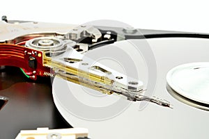 Inside harddisk magnetic open cover harddisk