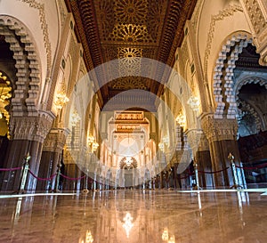 Inside the Hassan II Mosque