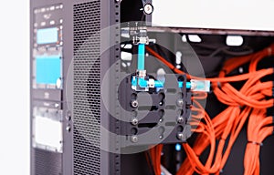 Inside high performance workstation computer background