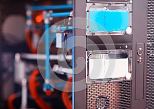 Inside high performance workstation computer background