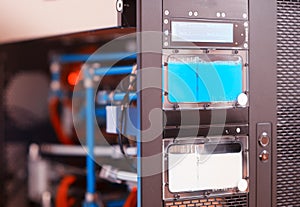 Inside high performance workstation computer background