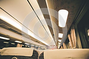 an inside the high speed train compartment 30 Oct 2013