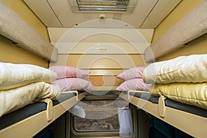 Inside of high speed train compartment