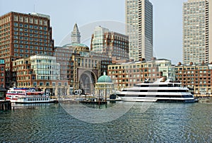 Inside historic rowes wharf in boston