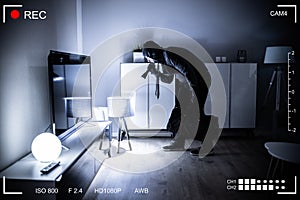 Inside House Robber Or Thief Intruder