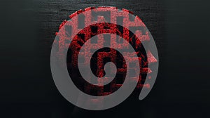Inside a human mind, a person trapped in his own thoughts. Brain in the shape of a labyrinth. Decisions to be made photo