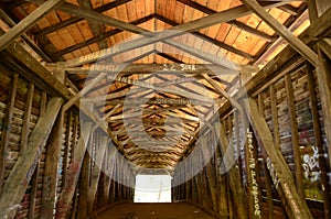 Inside of a hump bridge