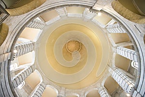 Inside interior and architectural details. Lateran Baptistery San Giovanni in Fonte near the Basilica of Saint John in Rome,