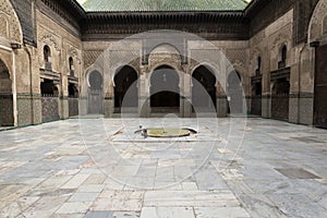 Inside interior of The Madrasa Bou Inania  Medersa el Bouanania
