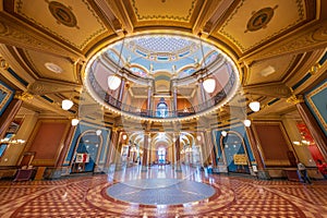 Inside the Iowa State Capitol rotunda