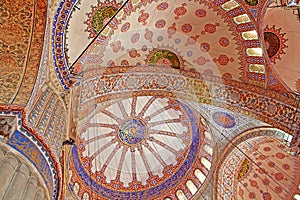 Inside the islamic Blue mosque