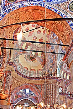 Inside the islamic Blue mosque