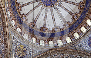 Inside the islamic mosque